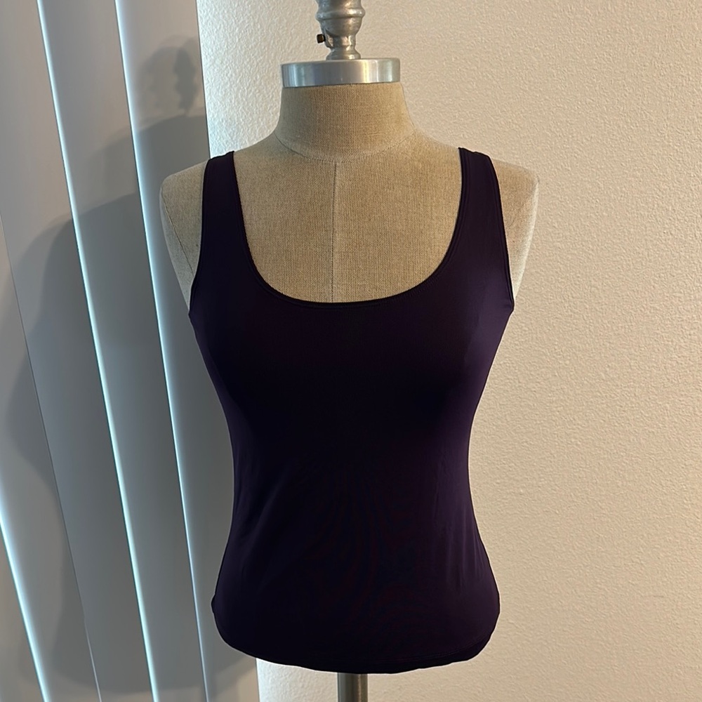 Chico's Purple Fitted Sleeveless Crew Tank /Cami Top SZ 0 Versatile